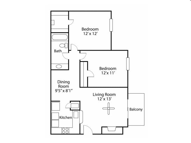2BR/1BA - Bellevue West