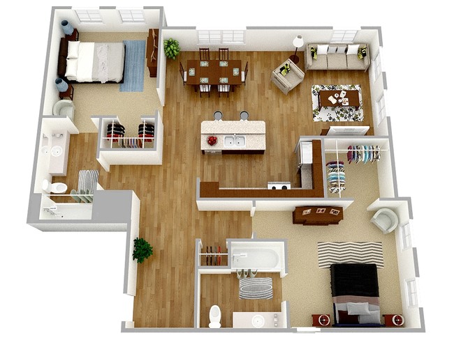 Floorplan - The Dannelly at the Catawba Senior Apartments