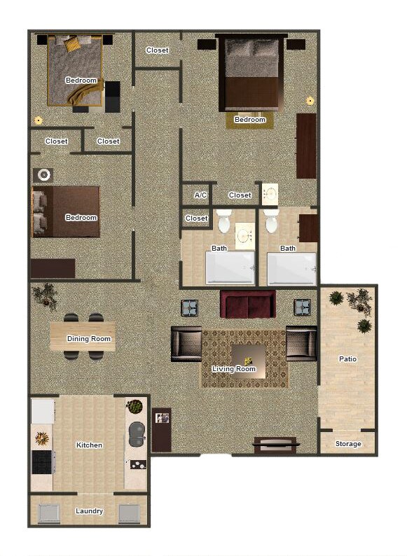 3 Bedroom Floorplan - Grand View