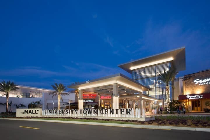 University Town Center Mall (about six miles away) - 850 S Tamiami Trl