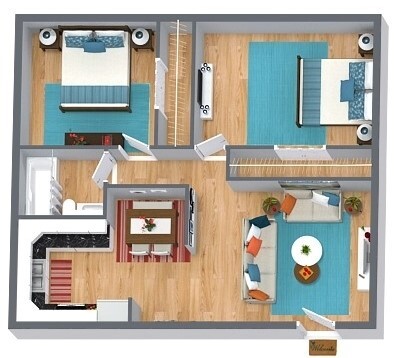 Two Bedroom - The Gateway At Skyline Apartments