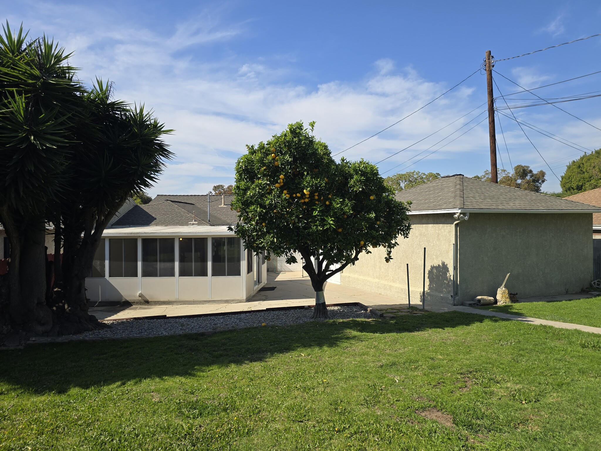 Backyard - rear patio - 10740 Galvin St