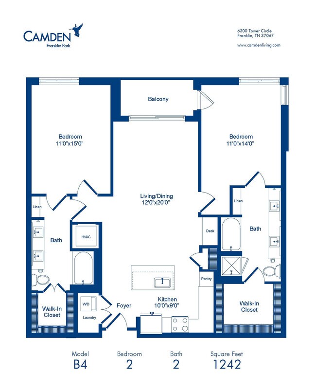 Floorplan - Camden Franklin Park