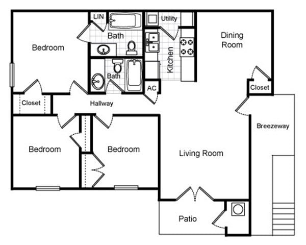 Floorplan - The Colony Apartment Homes