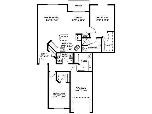 Floorplan - Raspberry Woods Townhomes