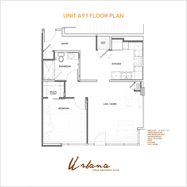 A9 Floorplan - Urbana Chula Vista Luxury Apartments