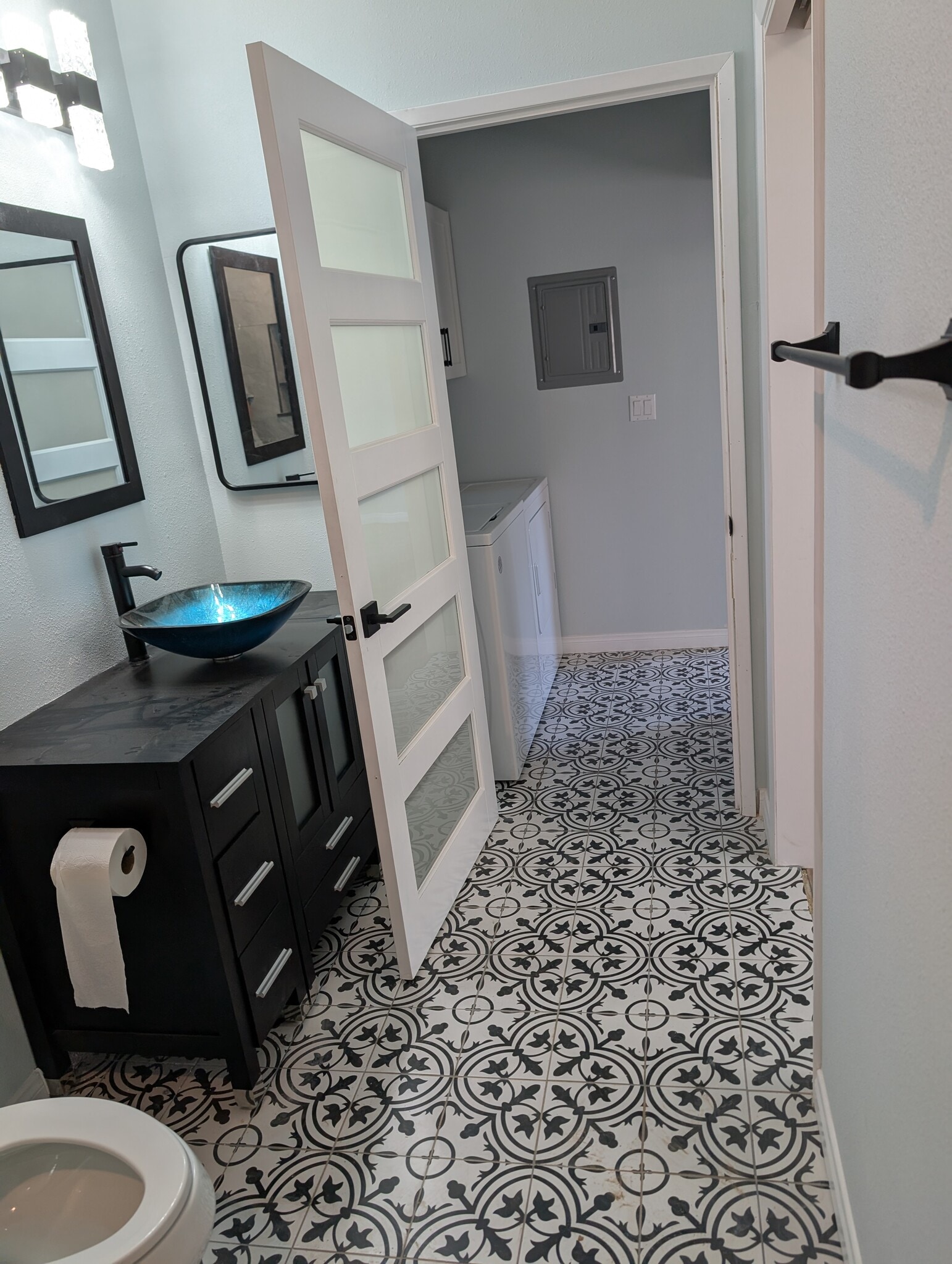 Tiled Floor in Bath/Laundry Room - 6719 Rudnick Ave