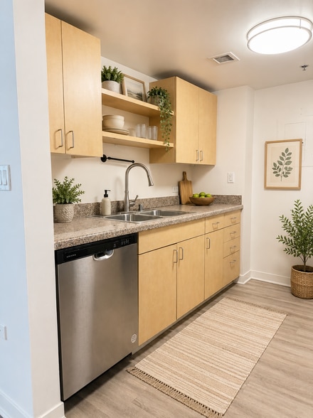 AI Staged Kitchen - 425 W Beech St