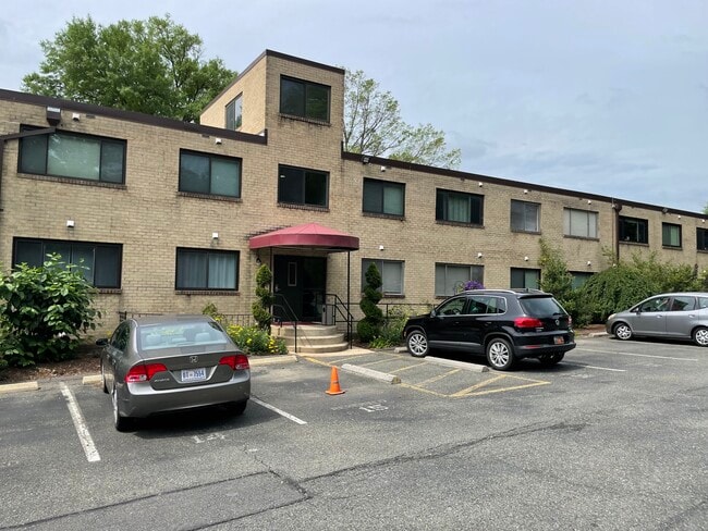 Our parking spot designated by the orange cone - 4555 MacArthur Blvd NW
