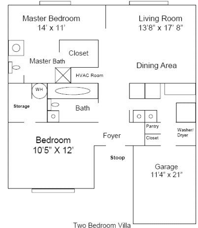 2BR/2BA - Villas at Woodhaven