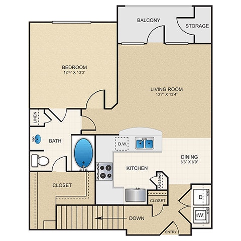 Floorplan - Cypress at Lewisville Apartment Homes