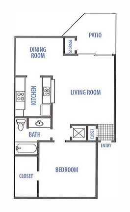1BR/1BA - The Landing Apartments