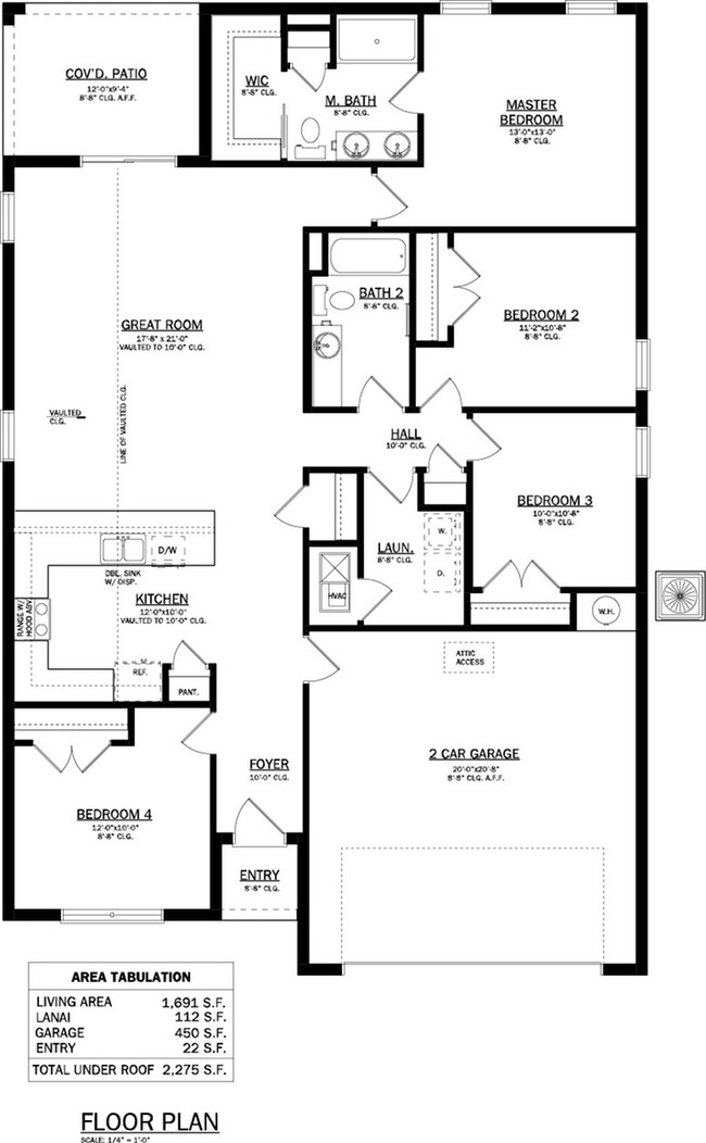 4 bedroom floor plan - Preserve at Poinciana