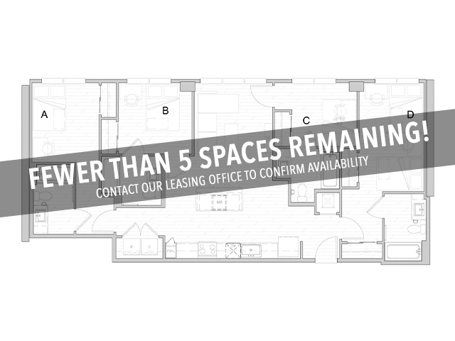 D7 - Fewer Than 5 Spaces Remaining! - Identity Davis Student Apartments