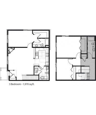 Floorplan - Prairiewood Apartments and Townhomes