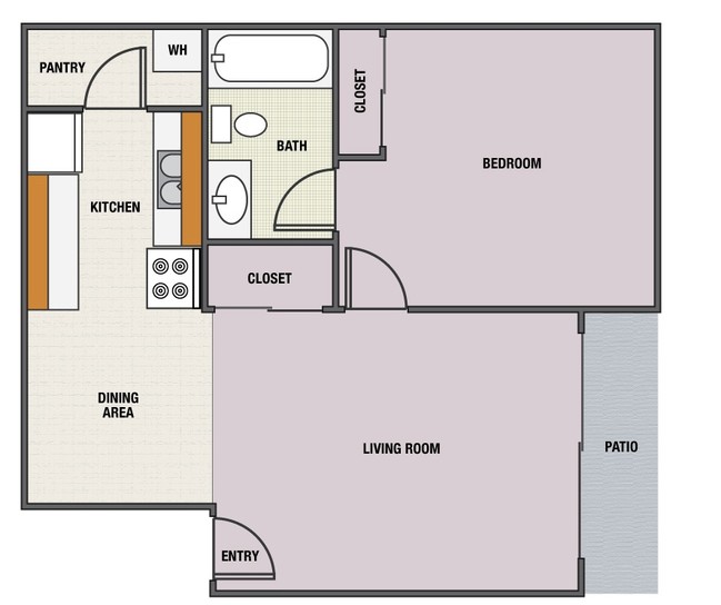 1BR/1BA - Sorgenfri and Hawthorne Park Apartments
