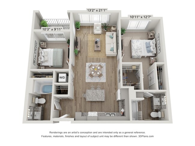 Floorplan - The Reef at Riviera 62+ Apartments