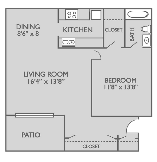 Floorplan - Brookhollow Apartments