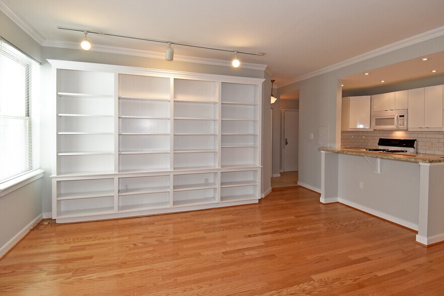Large living room with built ins - 1445 N St NW