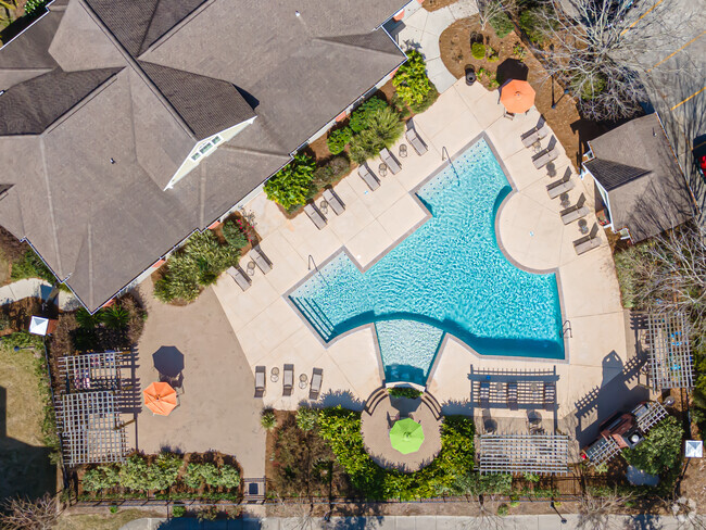 Aerial Pool View - Houma Highlands