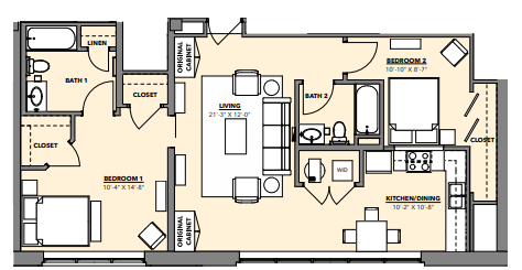 Floorplan - Hawthorne Apartments