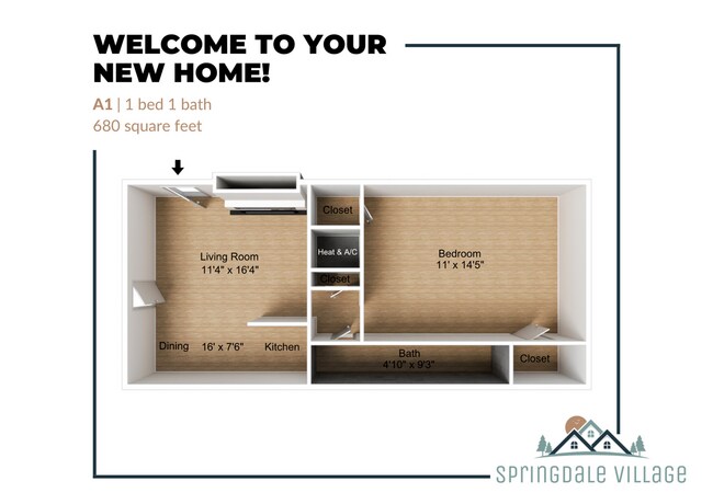 A1 Floor Plan - Springdale Village