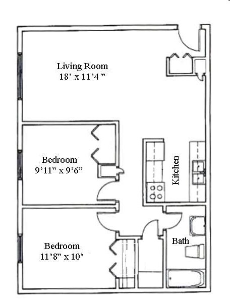 2BR/1BA - Chateau I Apartments