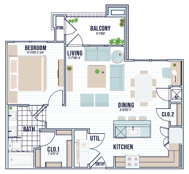 A7 | 835 sq ft - Dakota at Shepherd