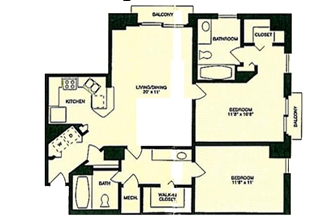 2BR/2BA - Mayfair