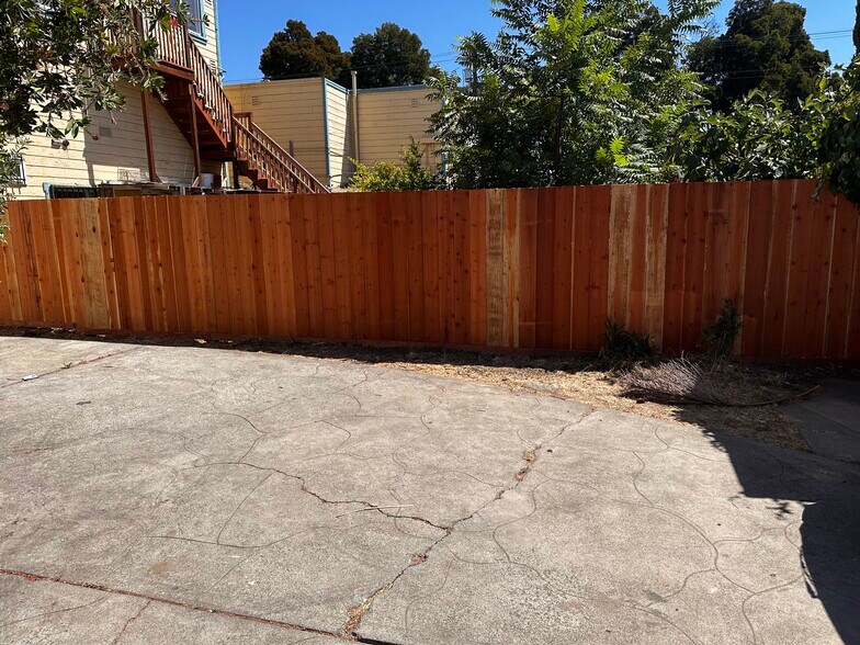 Newly installed property fence for added security and privacy - 6333 MacArthur Blvd