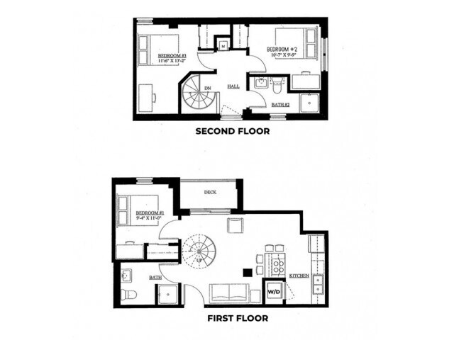 3 Bedroom Apartment - 2 Story - Varsity Campus Apartments