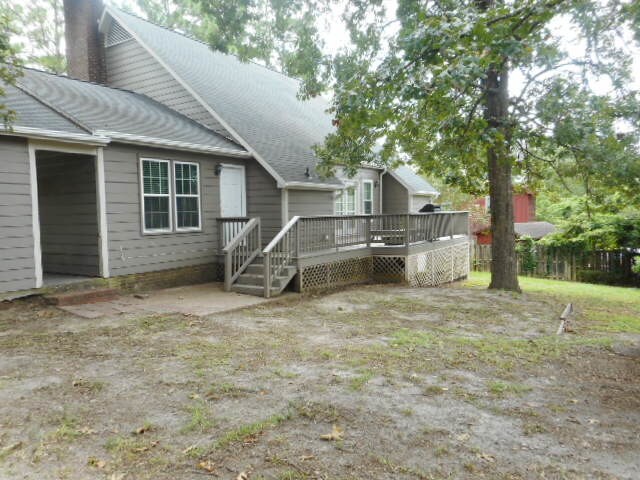 Backyard with sundeck. - 3517 Barron Way