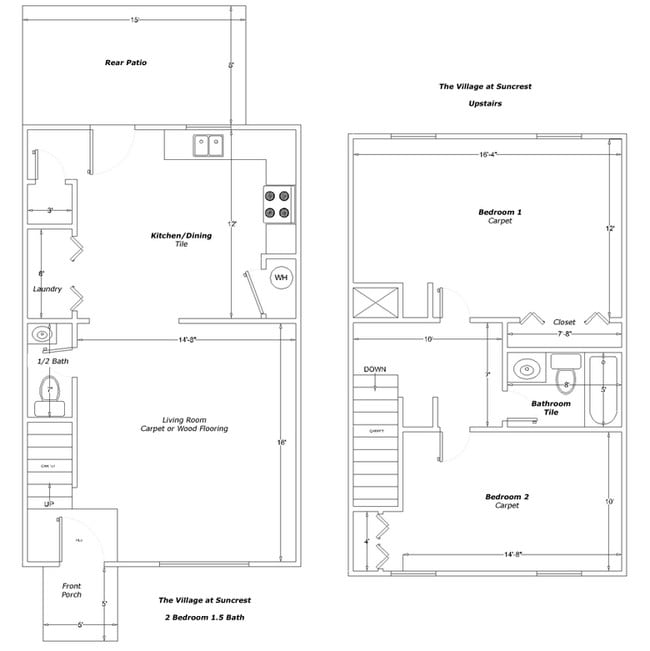 2BR/1.5BA - The Village at Suncrest