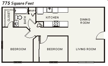 2BR/1BA - La Posada