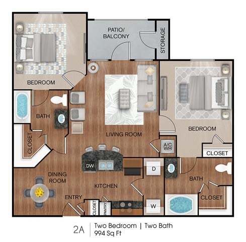 Floorplan - CREEKSIDE VUE APARTMENTS