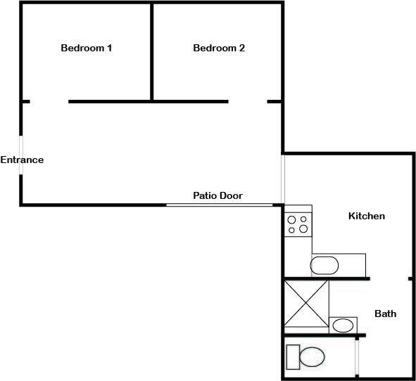 Not to scale - 1158 Hollenbeck Ave