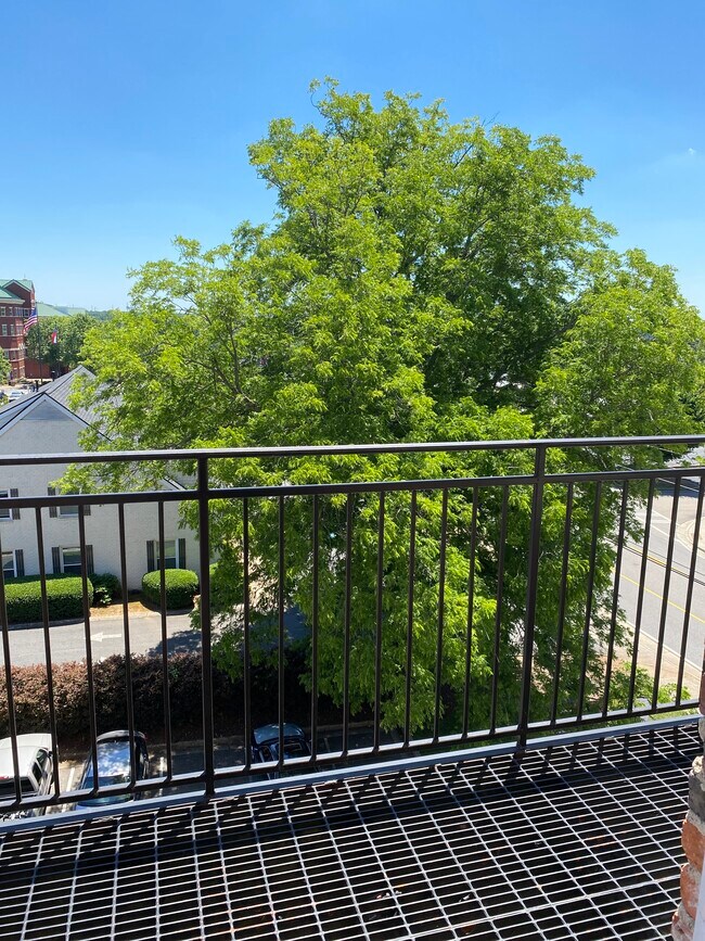 Parking lot balcony view - 125 Tribble Gap Rd