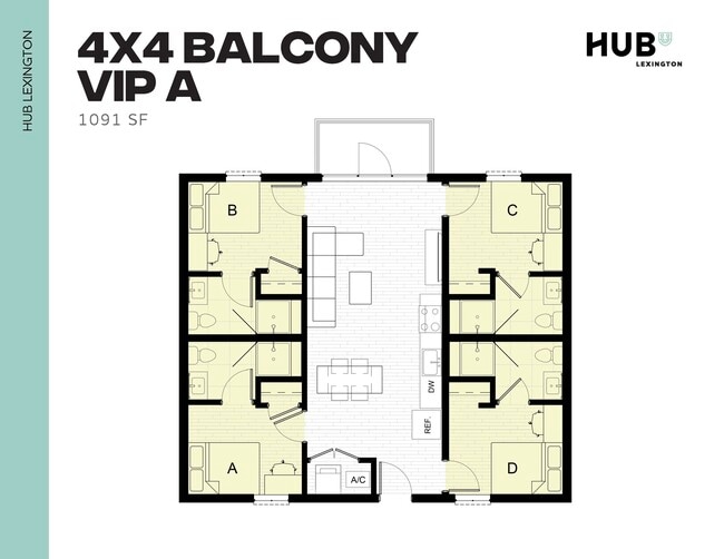 4x4 Balcony VIP A - Hub Lexington Upper