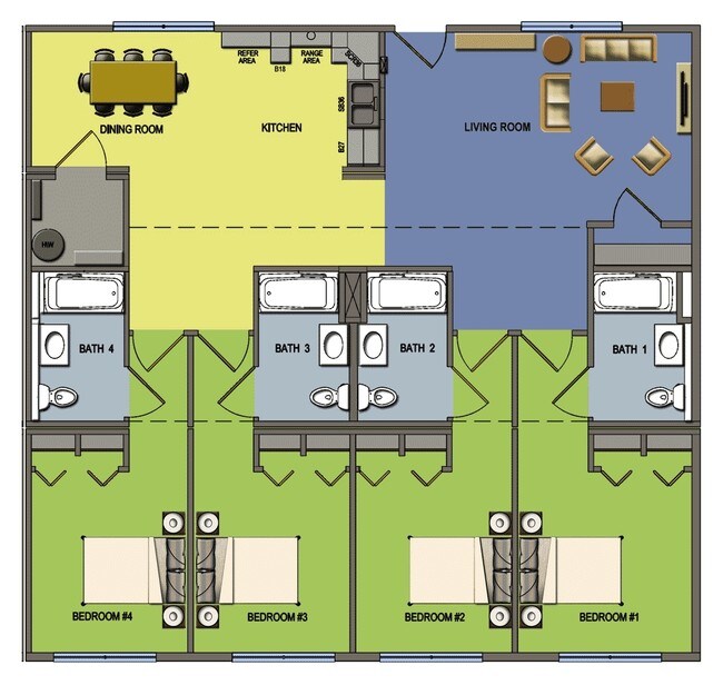 4br/4ba - Apartments @ 317