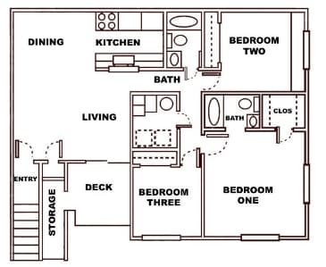 3BR/2BA - Mallard Crossing Apartments