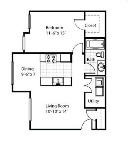 1BR/1BA - Madison Heights Apartments