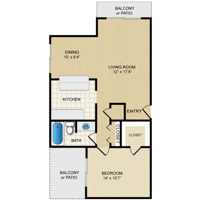 Floorplan - Bremerton Park Apartment Homes