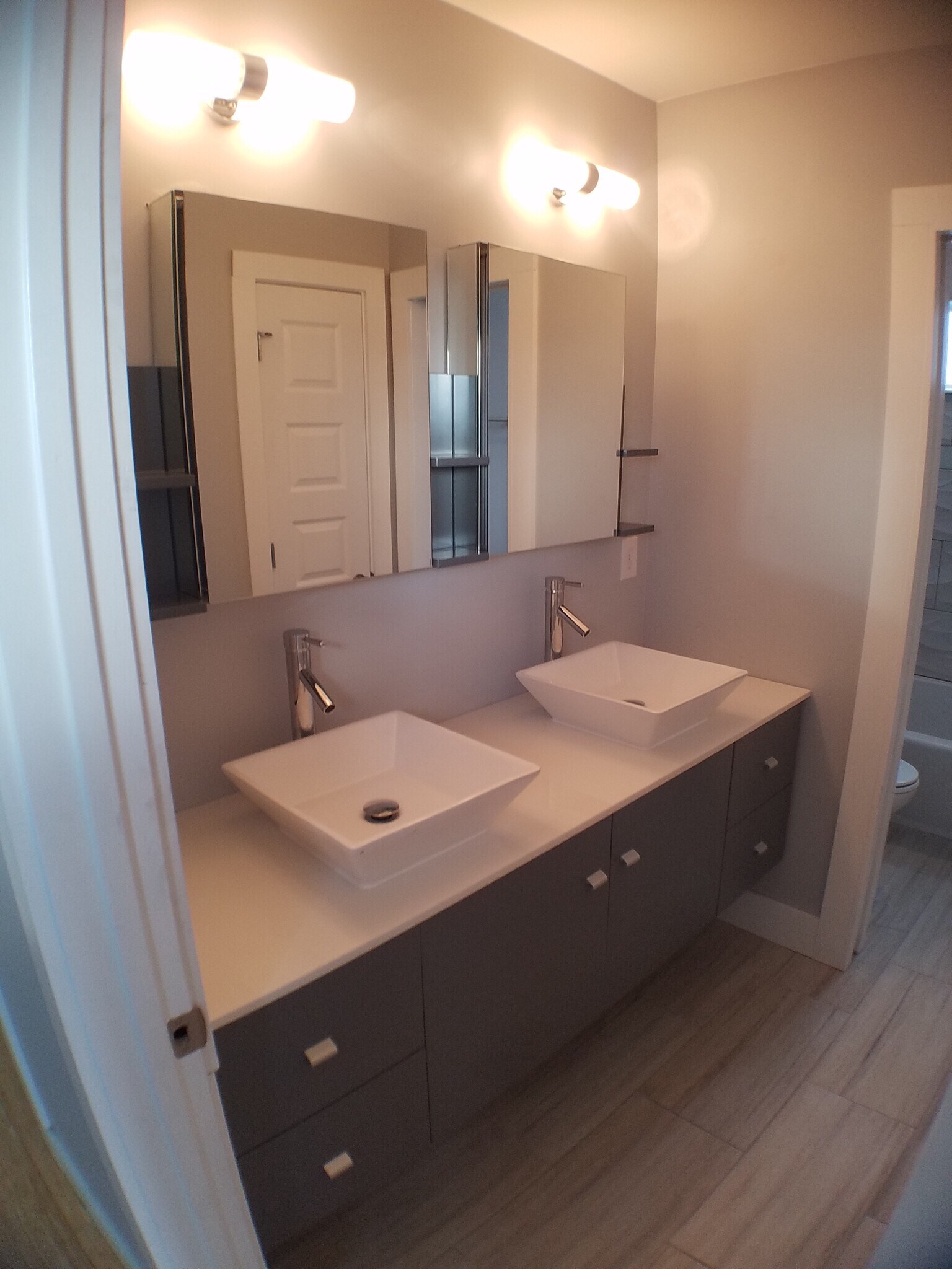 Twin Vanities in the Upstairs Bath - 3205 Gravier Street