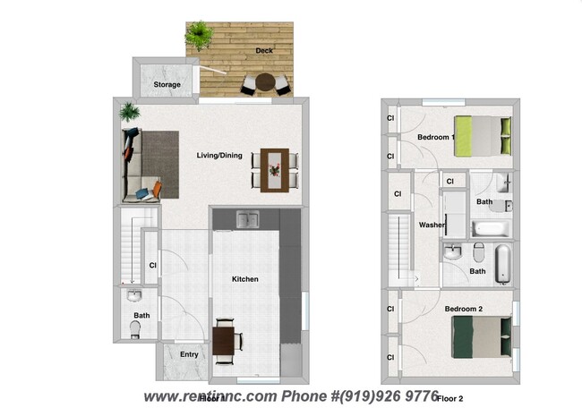 Building Photo - 2 Bed 2.5 Bath Townhouse in N. Raleigh nea...