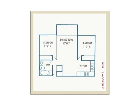 2BR/1BA - Westford Park Apartments