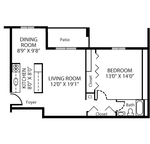 1BR/1BA - Alexandria Apartments