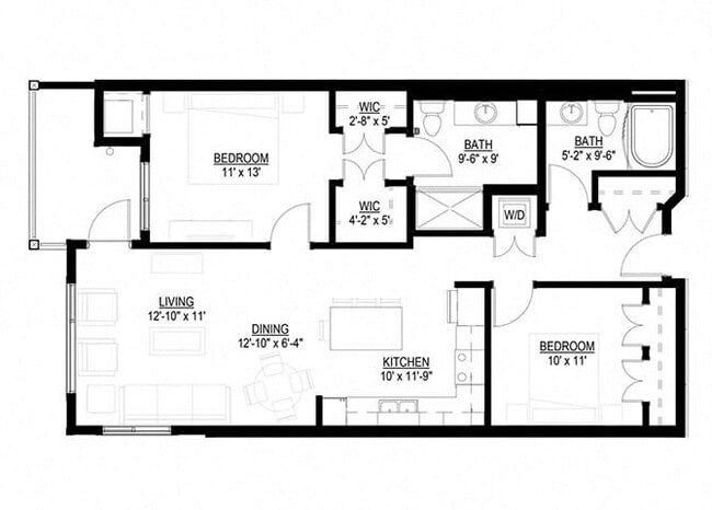 Floorplan - The Legends of Champlin 55+ Apartments