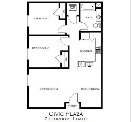 Floorplan - Civic Plaza Apartments