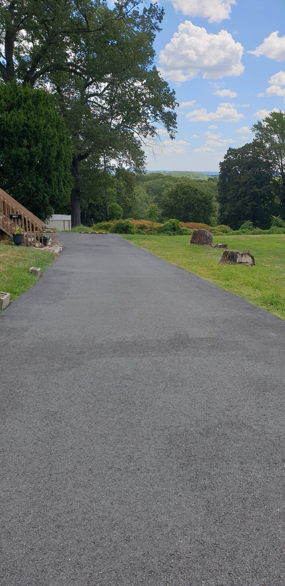 Wide, newly paved driveway leading to your very own parking spaces - 412 Morris Ave