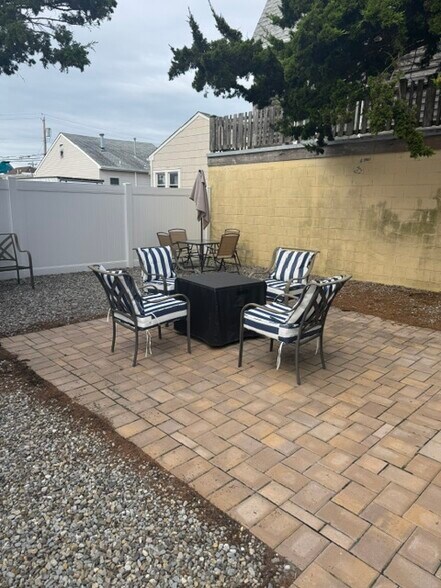 Fire pit and patio - 29 Hancock Ave